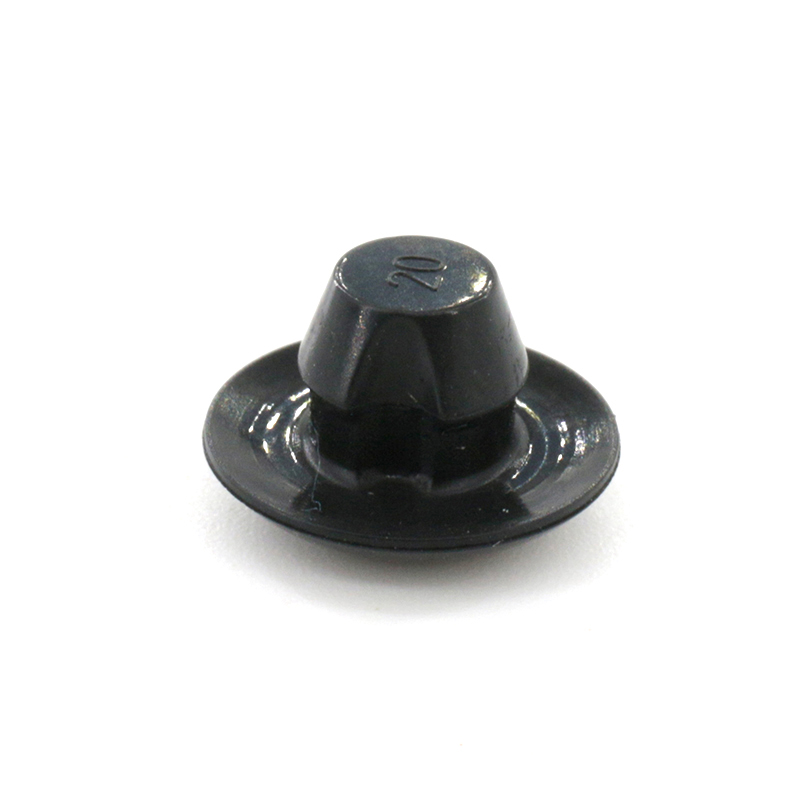 JT1224 Black Rubber Umbrella Valve Plug