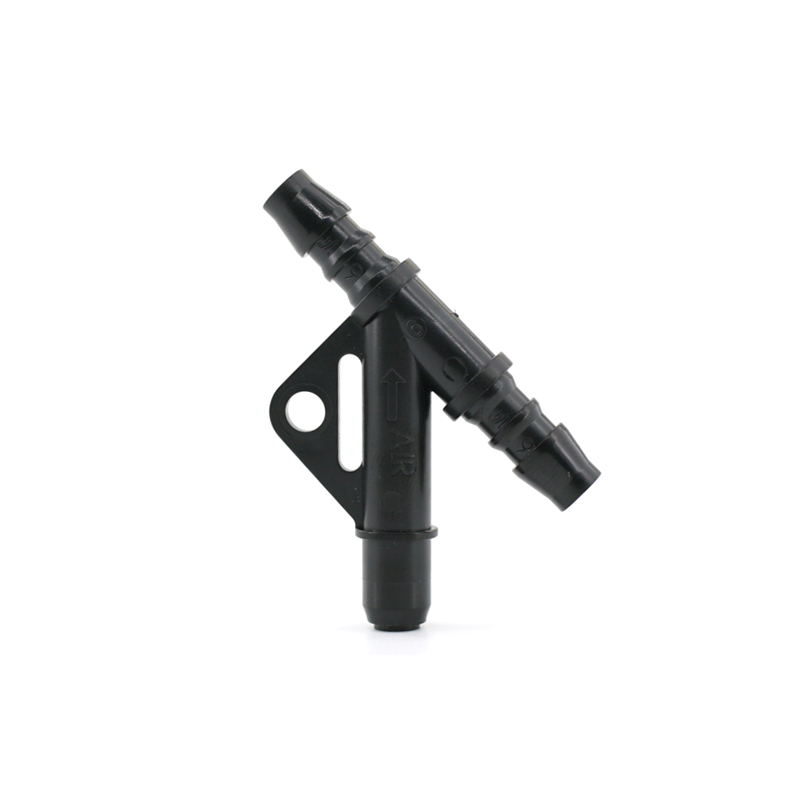 Custom shaped black PP plastic joint